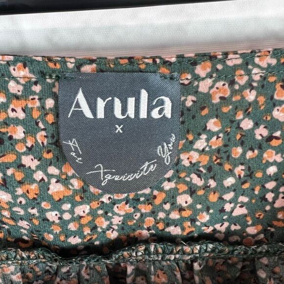 Arula Floral Ruffle Sleeve Square Neck Blouse 2x - Picture 3 of 7